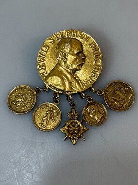 Lewis Stephen Pilcher Surgeon 53rd Annual Encampment NY G.A.R. 1919 Medal Brooch